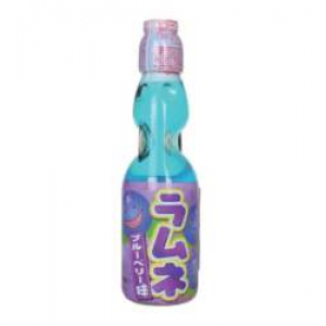 弹珠汽水 蓝莓味 Hatakosen Ramune Blueberry 200ml 
