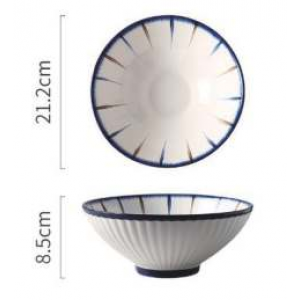 8寸斗笠拉面碗 涟漪 8-Inch Ramen Bowl Ripple Pattern  1 pcs