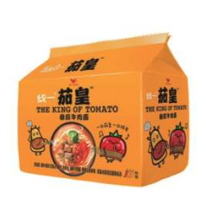 统一茄皇 番茄牛肉面五连包 Instant Noodle-Beef & Tomato Flavor 126g*5 