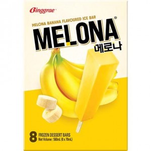 BINGGRAE 香蕉味棒冰 BINGGRAE Melona Ice Bar Banana 8 X 70 ml 