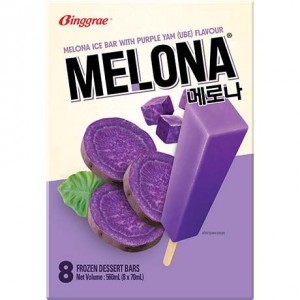 BINGGRAE 香芋味棒冰 BINGGRAE Melona Ice Bar Taro 8 X 70 ml 