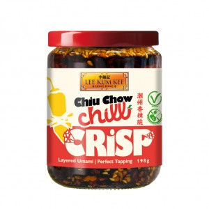 李锦记 潮州香辣脆 LKK Chiu Chow Chilli Crisp LKK Chiu Chow -chilimauste rapeilla chilihiutaleilla 198g