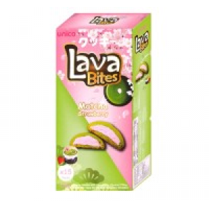 LAVA 抹茶草莓夹心曲奇 Lava Bites Cookies Matcha Strawberry LAVA keksit matcha & mansikka täytteellä  150g 