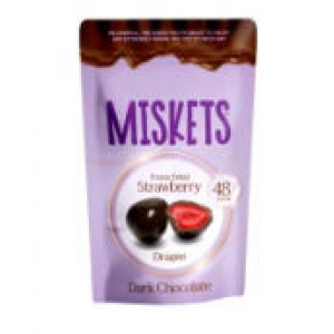 Miskets 冻干草莓黑巧克力 80g Miskets Dark Chocolate Coated Strawberry 80g