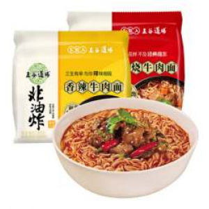 五谷道场 经典红烧牛肉五连包WU GU DAO CHANG Instant Noodles Braised Beef Flavor 5 Packs 99g*5