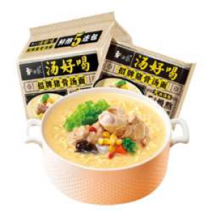 白象招牌猪骨汤面 5连包 Instant Noodle-Pork Bone Soup Flavour 113g*5