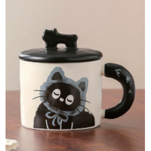 马克杯 蓝色猫咪 360ml  Blue Cat Mug 360ml