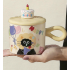 生日猫咪杯 黄色 380ml Birthday Cat Mug Yellow 380ml 