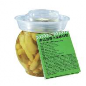 李记 泡青小米椒 坛装 LIJI Pickled Green Chili in Jar LIJI pikkuchili suolaliemessä purkissa 450g