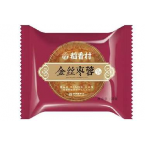 稻香村 金丝枣蓉月饼 DAOXIANGCUN Golden Silk Jujube Paste  Mooncake DAOXIANGCUN taatelitahna-kuukakku 100g