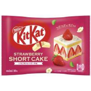 日本雀巢奇巧 草莓蛋糕威化 Kitkat Wafer Bar Strawberry Short Cake KitKat vohvelipatukka mansikkakakku  104.4g