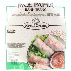 ROYAL ORIENT 越南米纸 ROYAL ORIENT  Rice Paper Summer Roll Round 22 cm vietnamilaiset riisipaperikääreet, pyöreä 22 cm 400g