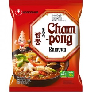 农心 鱿鱼海鲜汤面 NONGSHIM Instant Noodles Champong Ramyun NONGSHIM Mereneläväpikanuudeli 124g