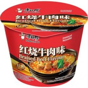 康师傅红烧⽜⾁⾯ 桶装 Master Kong  Instant Noodle Braised Beef Cup Master Kong Punapaloidulla naudanlihalla, pikanuudelit kuppi 110g