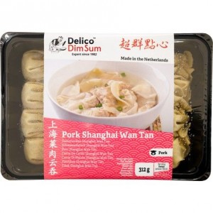 超群 上海菜肉云吞 DELICO Wonton Pork Shanghai 24 PCS 312g